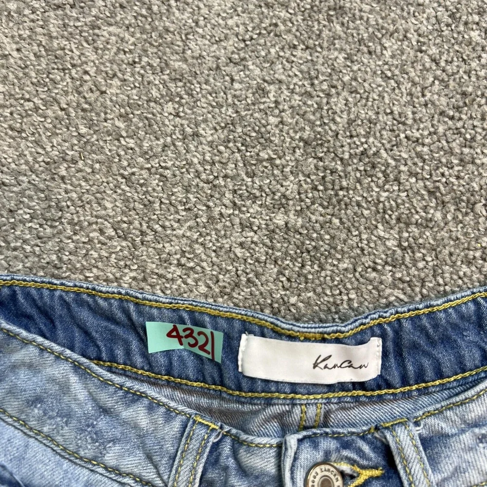 KanCan Denim Jean‎ Shorts Womens 1/24 Blue Distressed Ripped Frayed Hem Cutoff